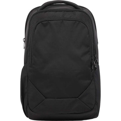 Front View of Black Olympus Recycled 15" Laptop Backpack plain