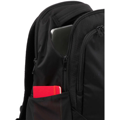 Front View of Black Olympus Recycled 15" Laptop Backpack