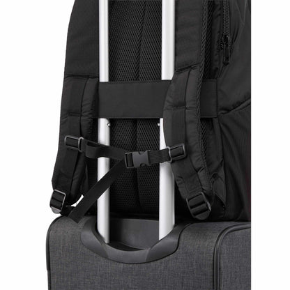 Front View of Black Olympus Recycled 15" Laptop Backpack