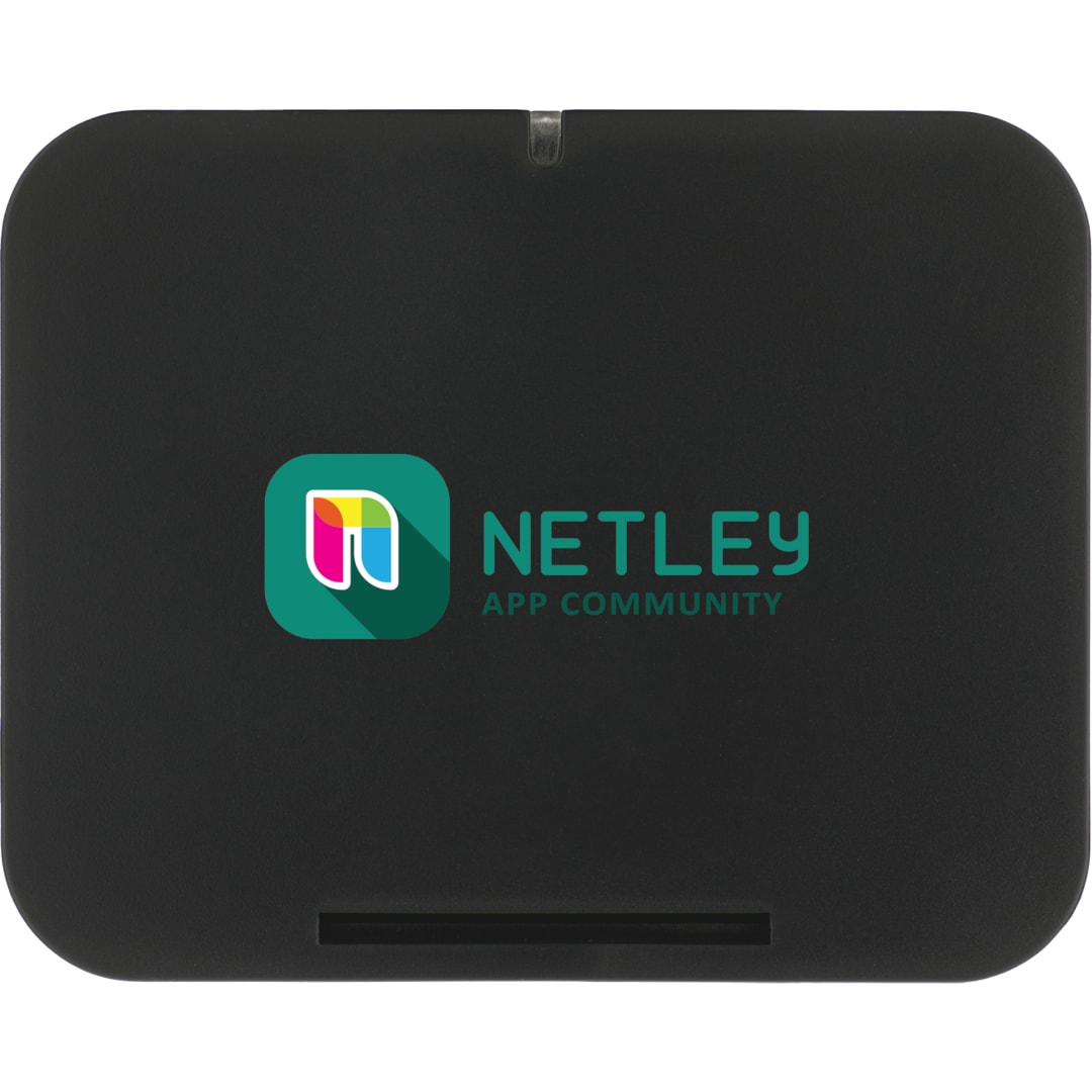 Front View of Black Optic Wireless Charging Phone Stand
