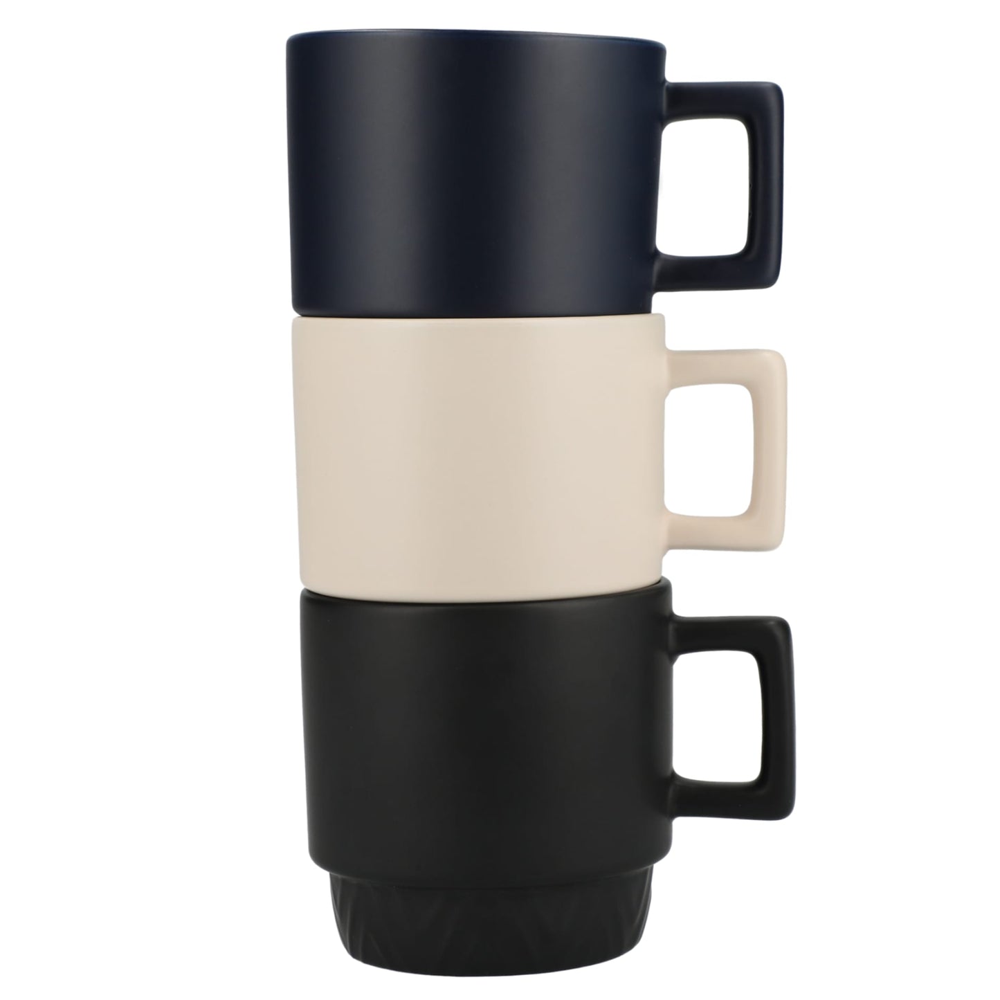 Front View of Black Paco 12oz Ceramic Mug plain