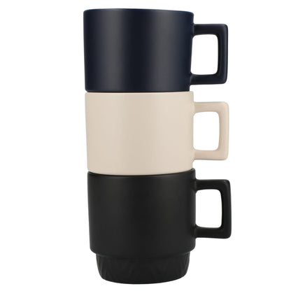 Front View of Black Paco 12oz Ceramic Mug plain