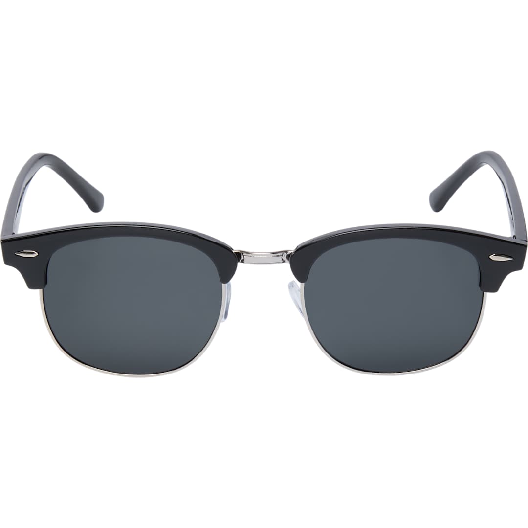 Front View of Black Palmer Recycled Club Master Sunglassess plain