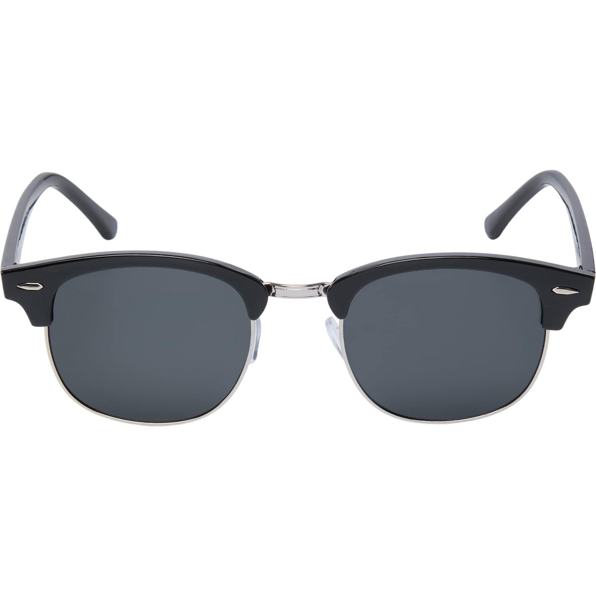 Front View of Black Palmer Recycled Club Master Sunglassess plain