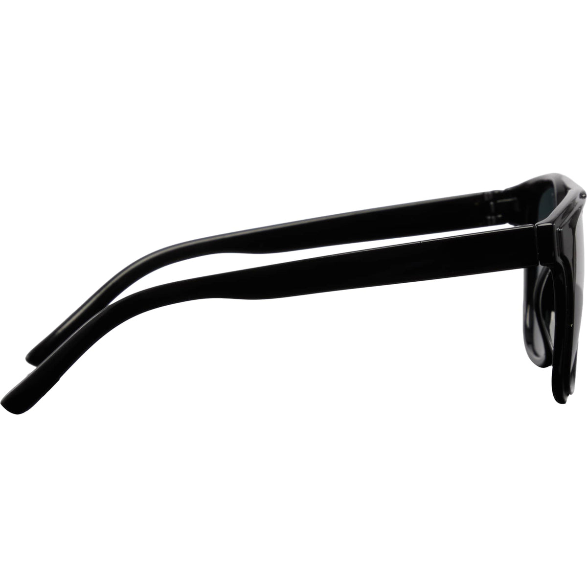 Front View of Black Peyton Recycled Brow Bar Sunglasses plain