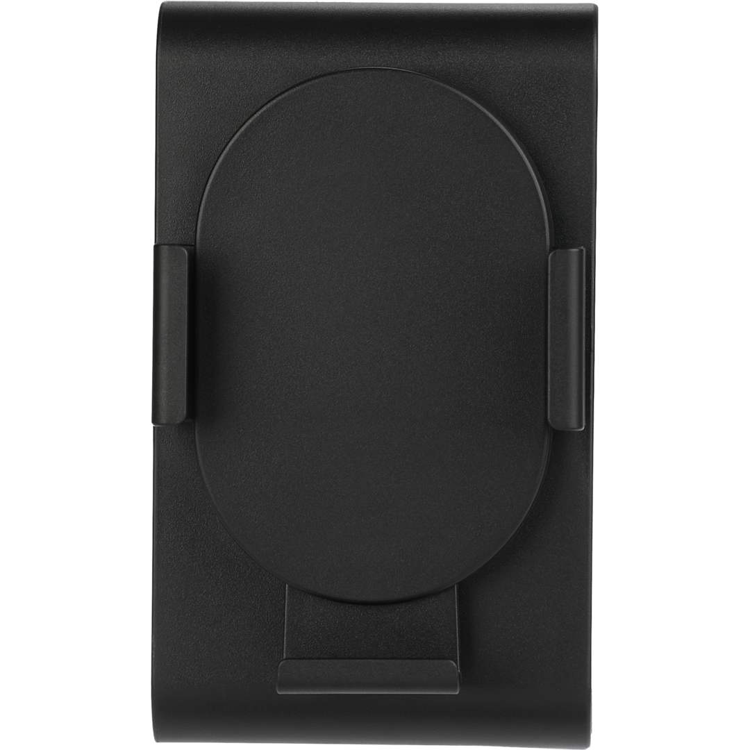 Front View of Black Phone Grip Outdoor Magnetic Bluetooth Speaker plain