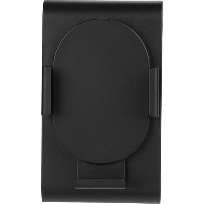 Front View of Black Phone Grip Outdoor Magnetic Bluetooth Speaker plain