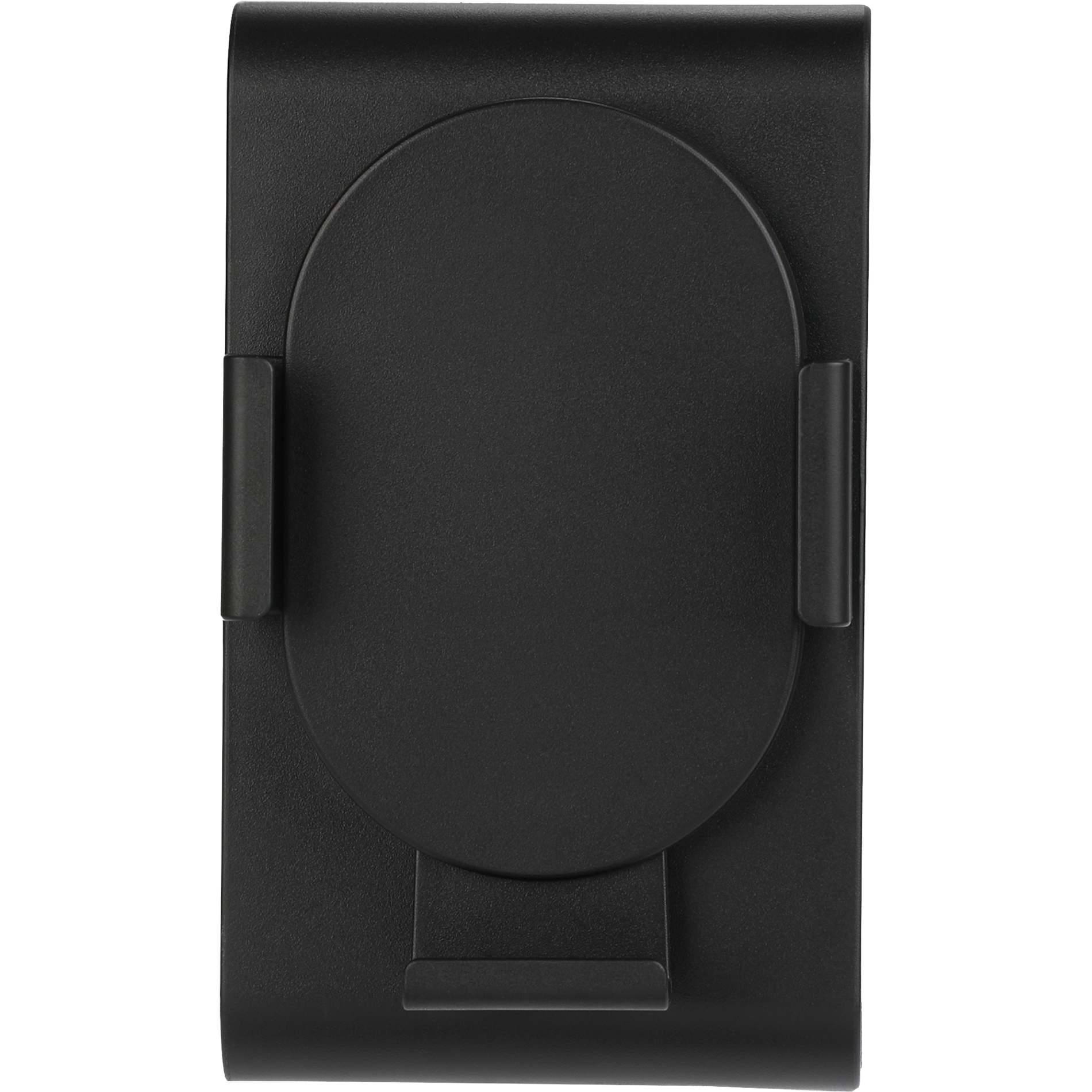 Front View of Black Phone Grip Outdoor Magnetic Bluetooth Speaker plain