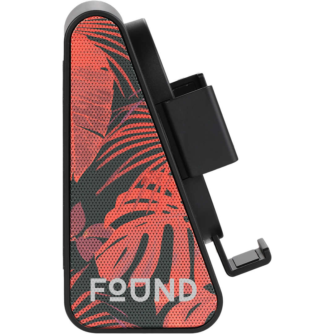 Front View of Black Phone Grip Outdoor Magnetic Bluetooth Speaker
