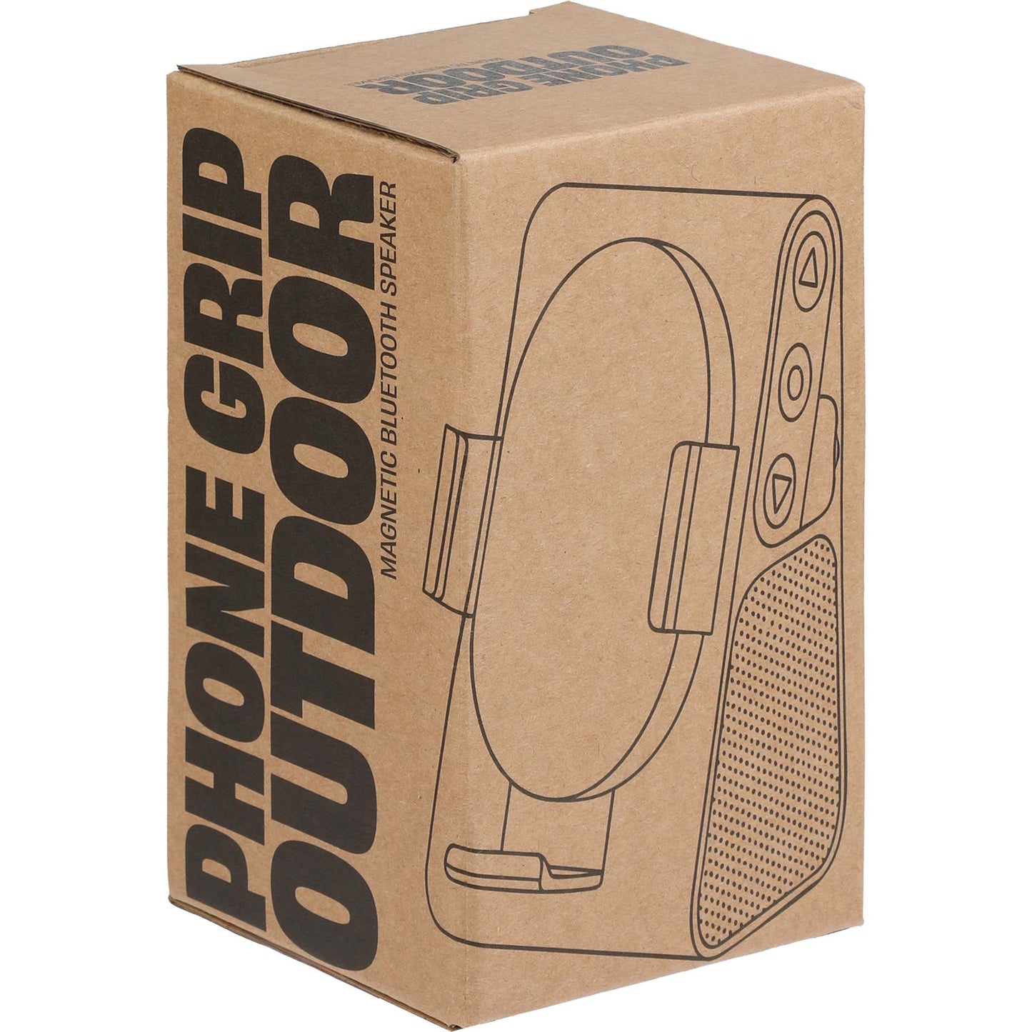 Front View of Black Phone Grip Outdoor Magnetic Bluetooth Speaker