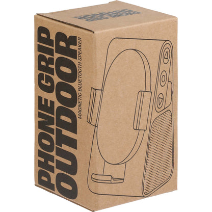 Front View of Black Phone Grip Outdoor Magnetic Bluetooth Speaker