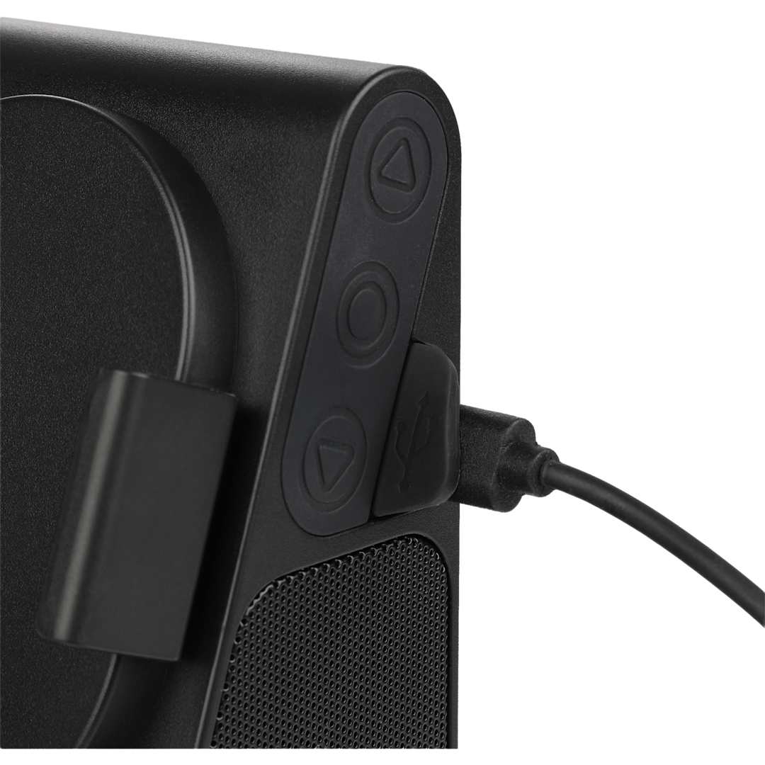 Front View of Black Phone Grip Outdoor Magnetic Bluetooth Speaker
