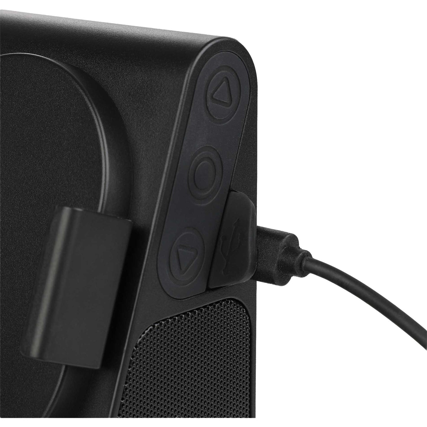 Front View of Black Phone Grip Outdoor Magnetic Bluetooth Speaker