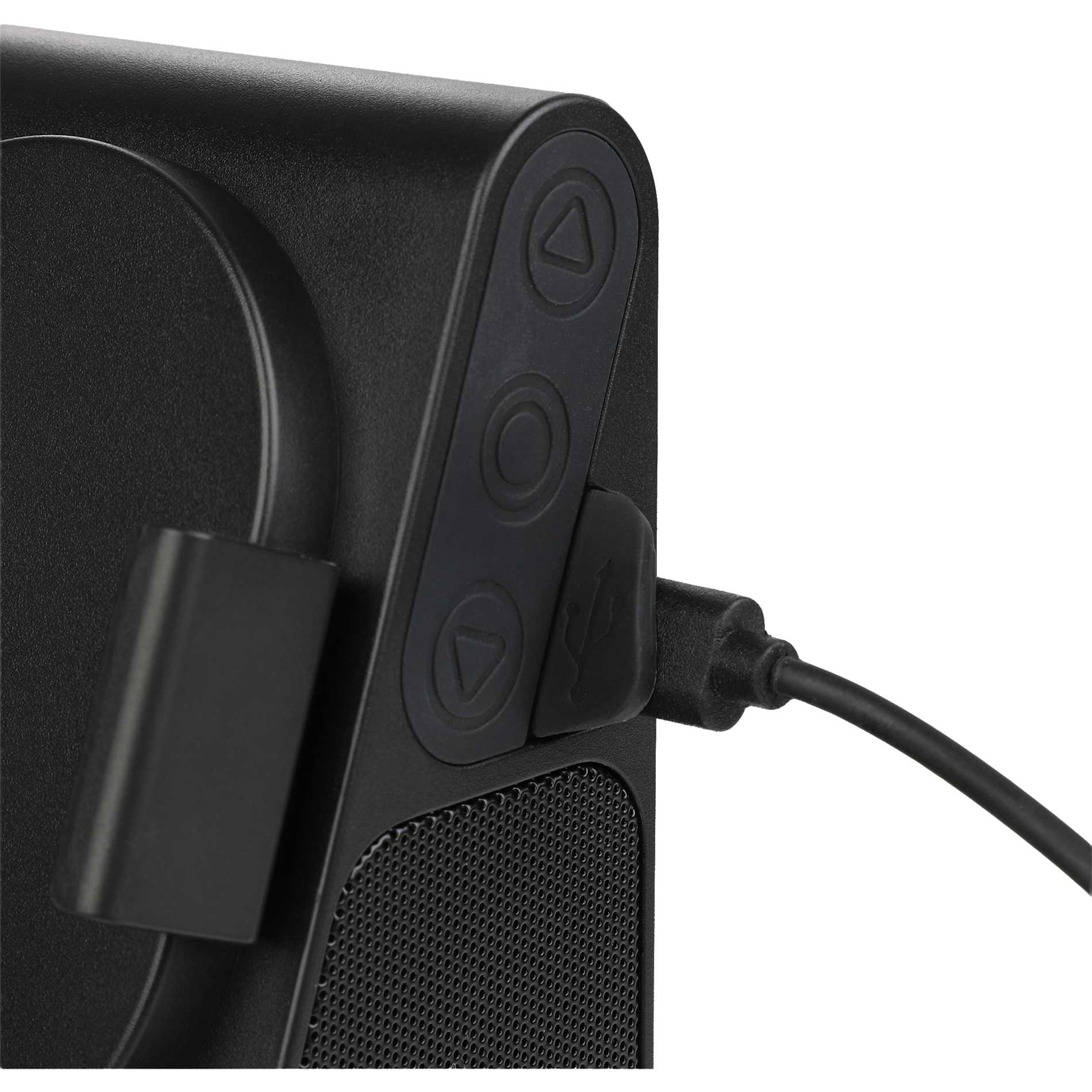 Front View of Black Phone Grip Outdoor Magnetic Bluetooth Speaker