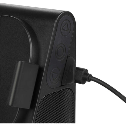 Front View of Black Phone Grip Outdoor Magnetic Bluetooth Speaker