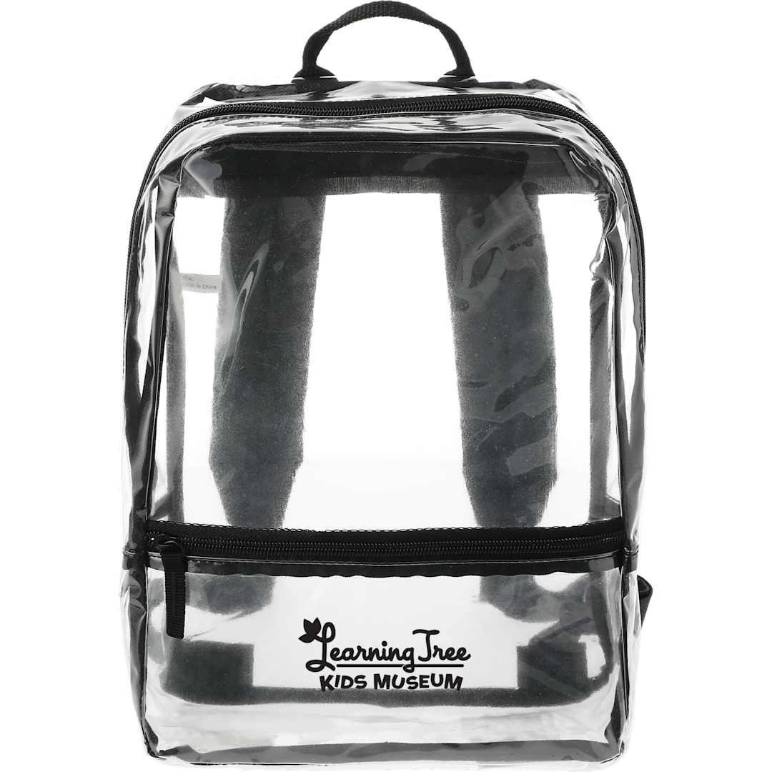Front View of Black Rally Slim Backpack