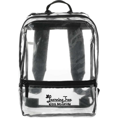 Front View of Black Rally Slim Backpack