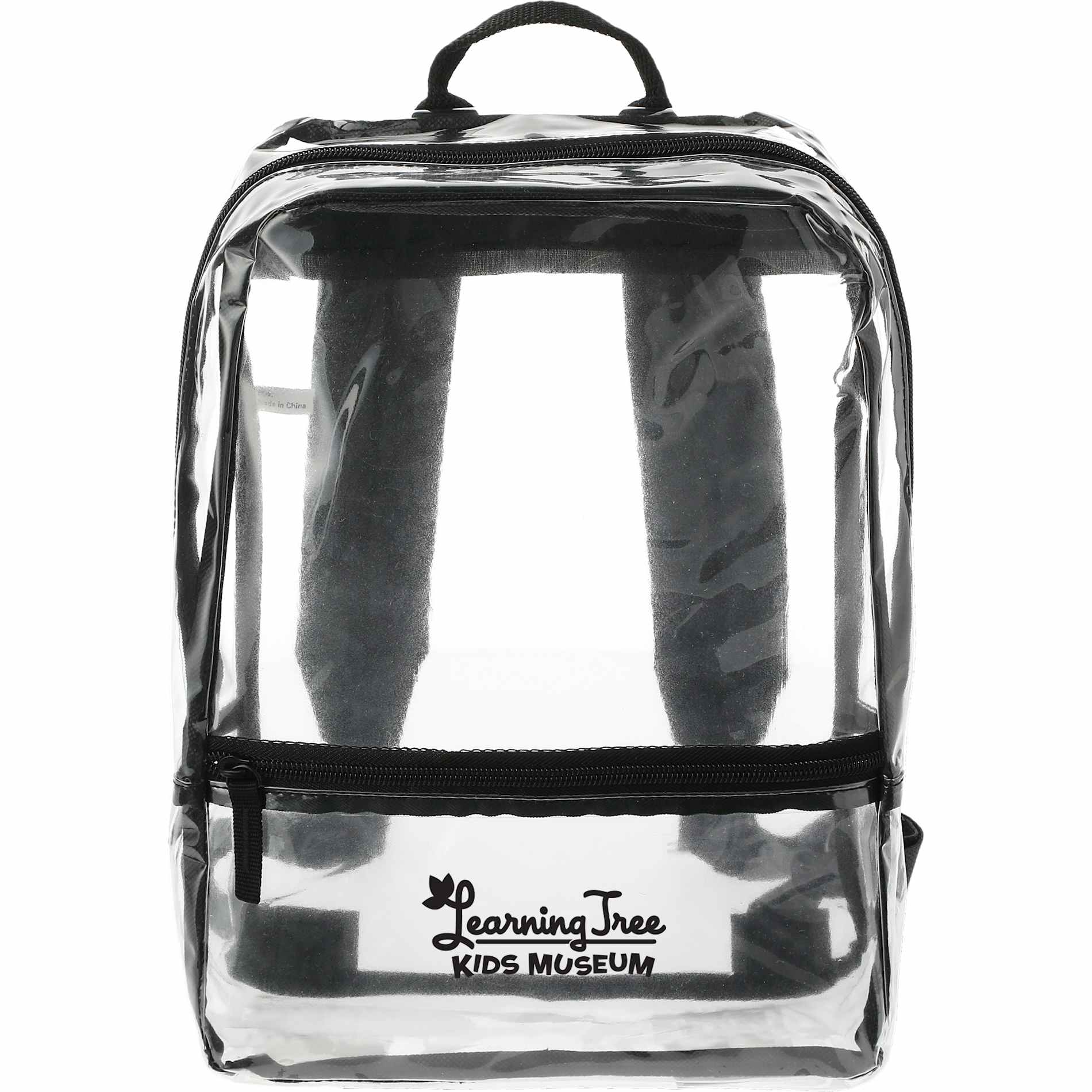 Front View of Black Rally Slim Backpack
