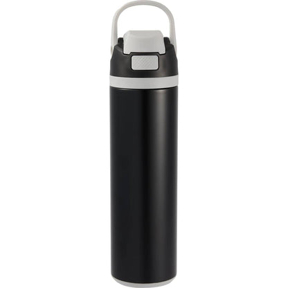 Front View of Black Reef 24oz Vacuum Recycled Stainless-steel Bottle plain