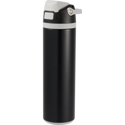 Front View of Black Reef 24oz Vacuum Recycled Stainless-steel Bottle plain