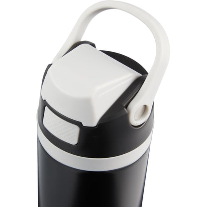 Front View of Black Reef 24oz Vacuum Recycled Stainless-steel Bottle