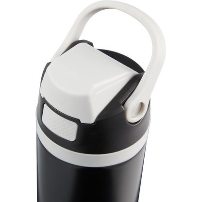 Front View of Black Reef 24oz Vacuum Recycled Stainless-steel Bottle