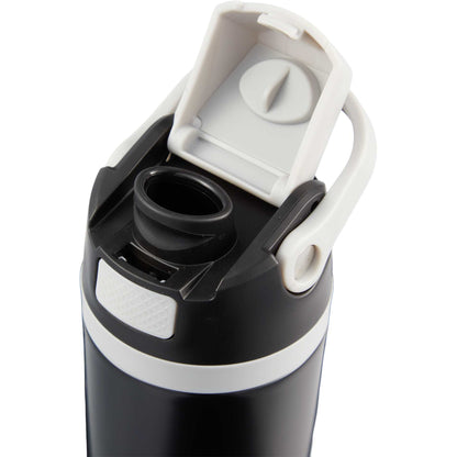 Front View of Black Reef 24oz Vacuum Recycled Stainless-steel Bottle