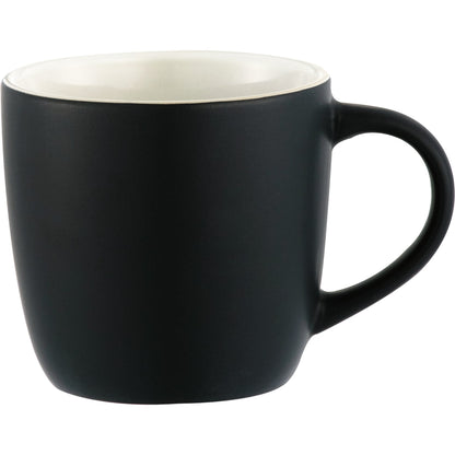 Front View of Black Riviera Electric 11oz Ceramic Mug plain