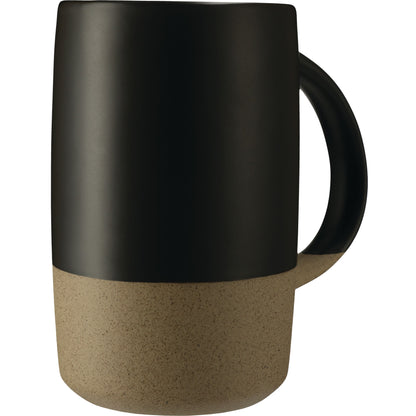 Front View of Black RockHill Ceramic Mug 17oz plain