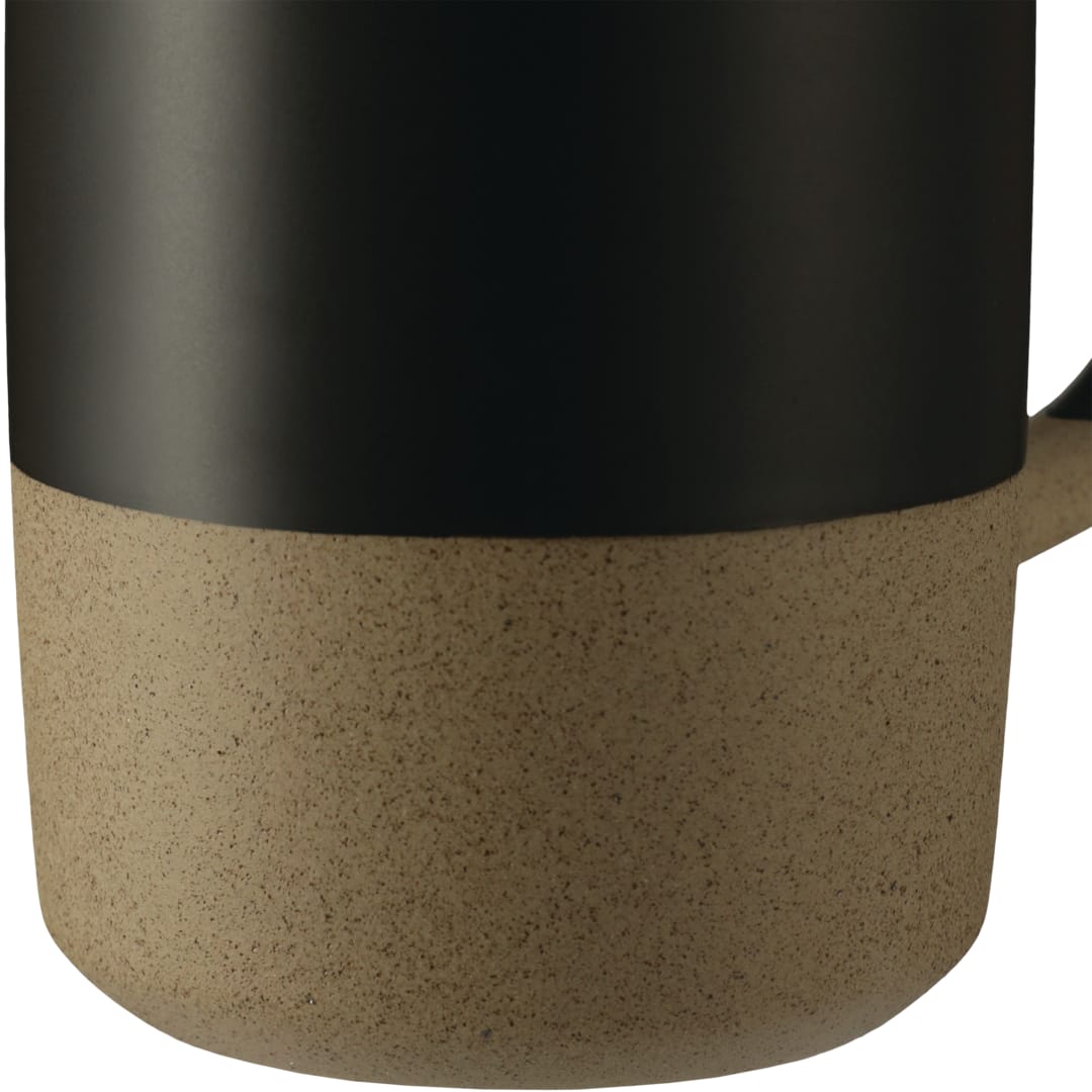 Front View of Black RockHill Ceramic Mug 17oz plain