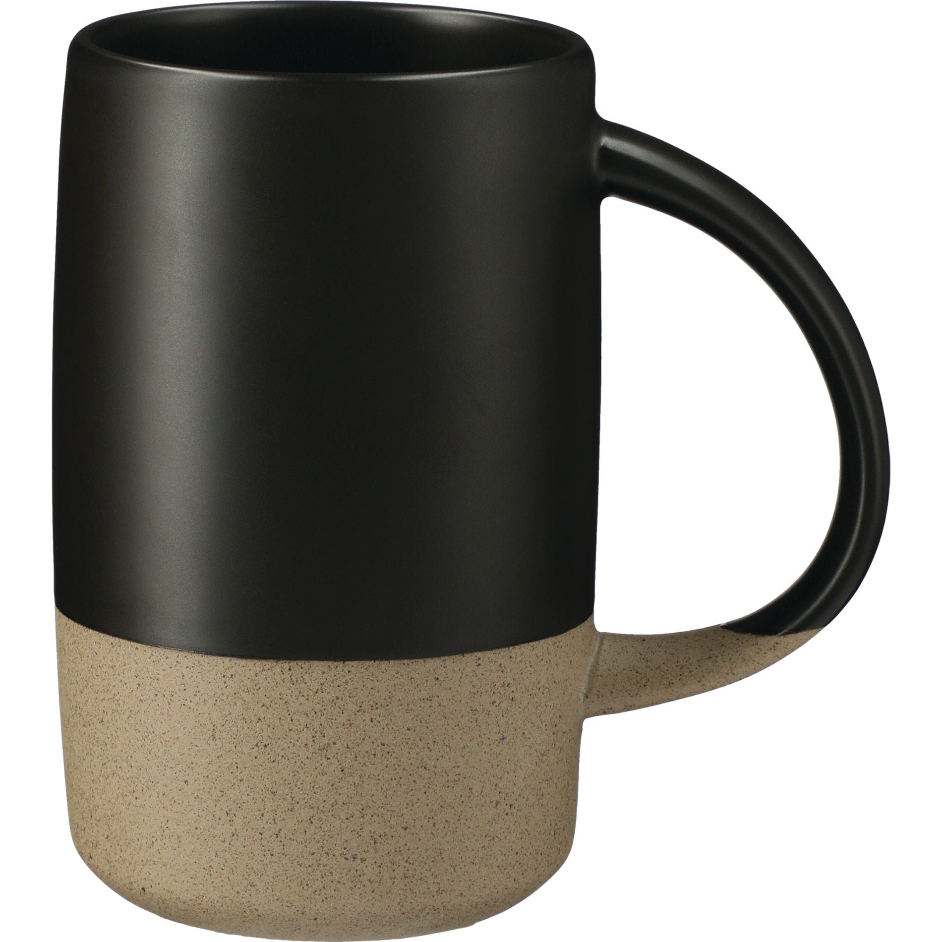 Front View of Black RockHill Ceramic Mug 17oz plain