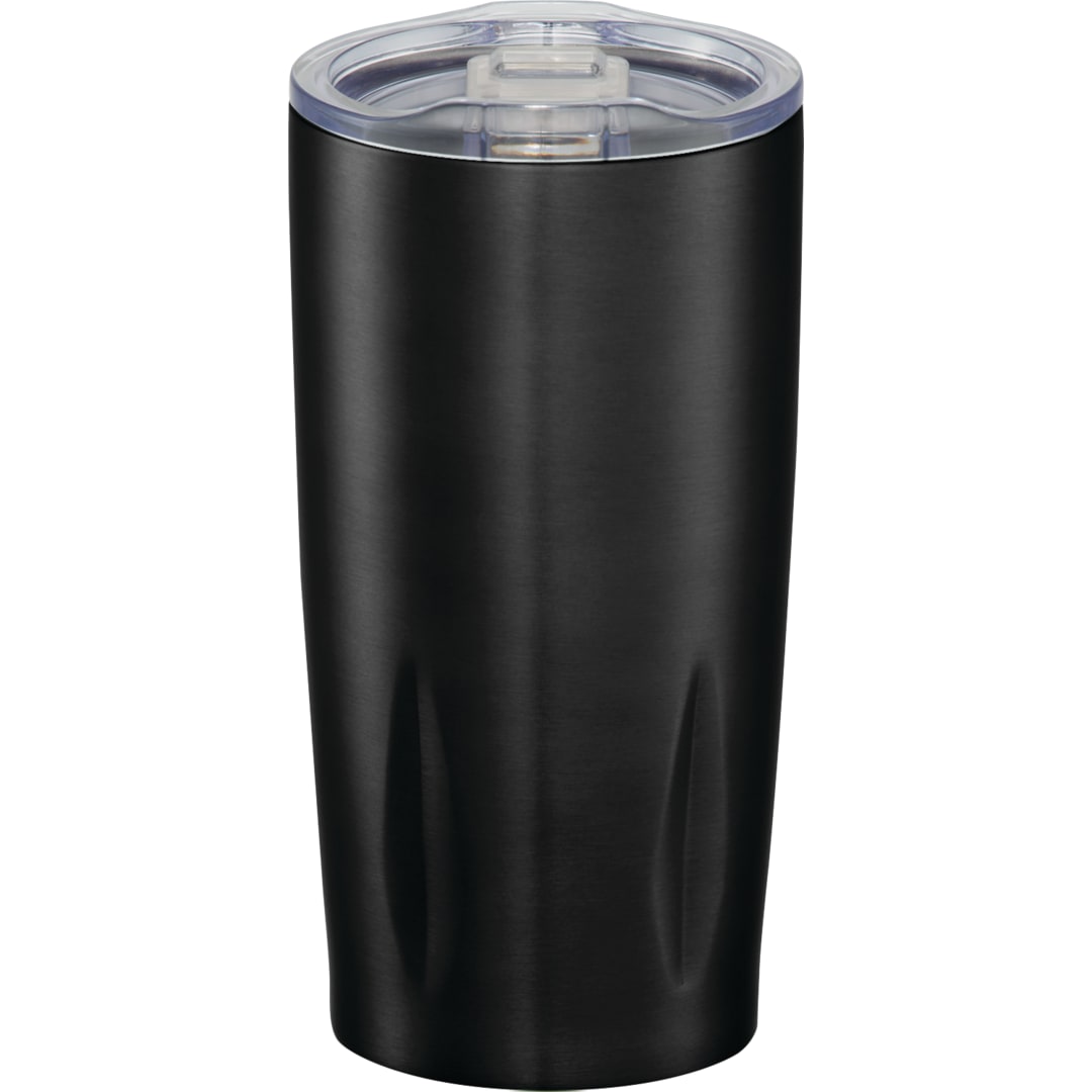 Front View of Black Rocky 20oz Vacuum Tumbler plain