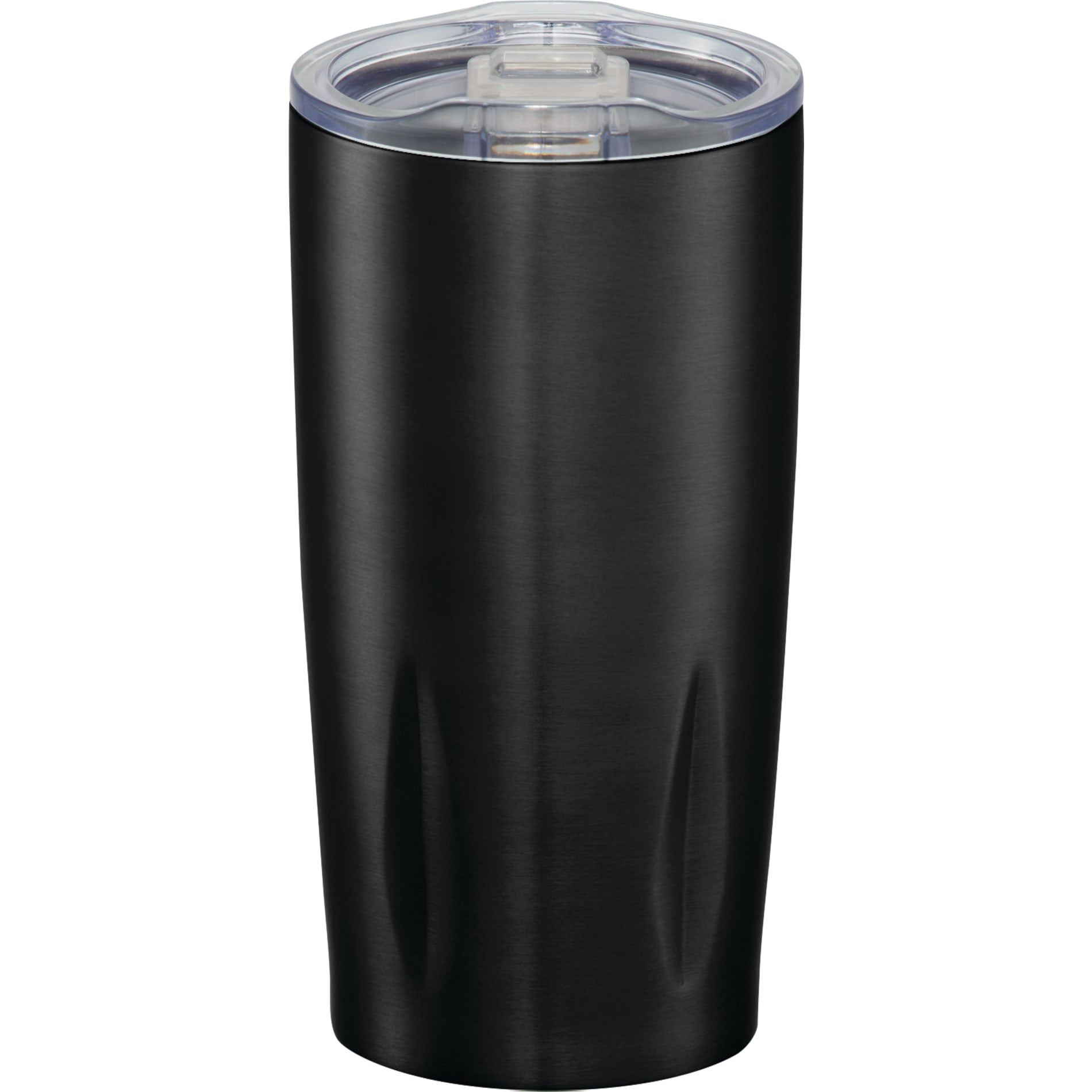 Front View of Black Rocky 20oz Vacuum Tumbler plain