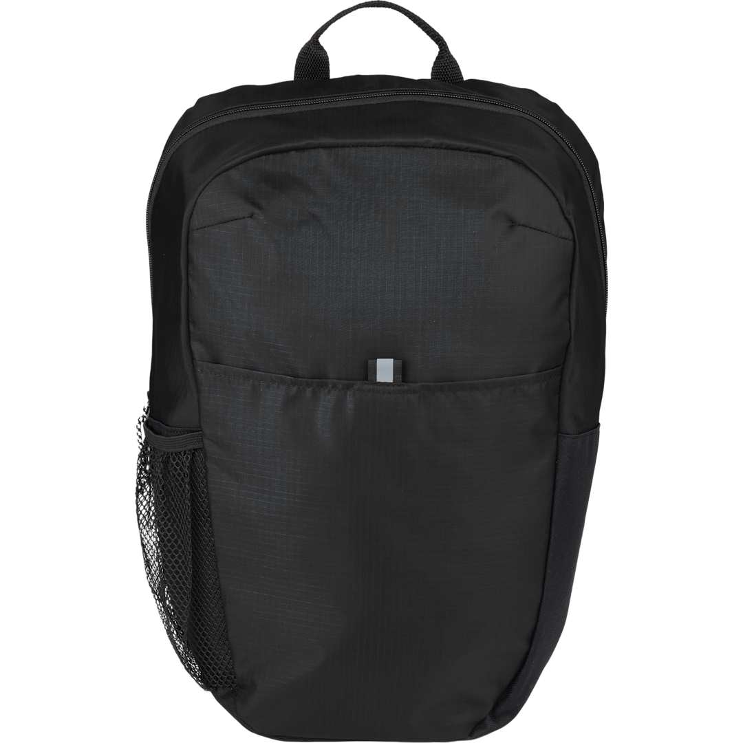 Front View of Black Rocky Recycled 15" Computer Backpack plain