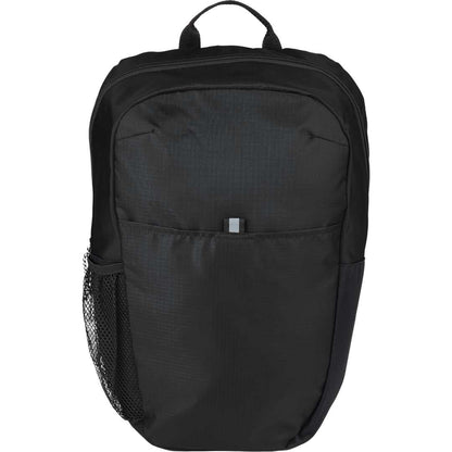 Front View of Black Rocky Recycled 15" Computer Backpack plain