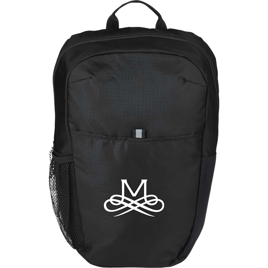 Front View of Black Rocky Recycled 15" Computer Backpack