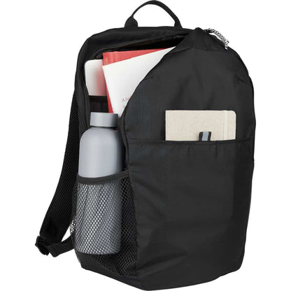 Front View of Black Rocky Recycled 15" Computer Backpack