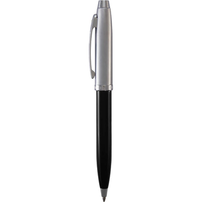 Front View of Black Sheaffer® 100 Chrome Black Ballpoint plain
