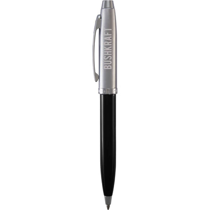 Front View of Black Sheaffer® 100 Chrome Black Ballpoint