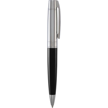 Front View of Black Sheaffer® 300 Glossy Chrome Black Ballpoint plain