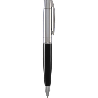 Front View of Black Sheaffer® 300 Glossy Chrome Black Ballpoint plain