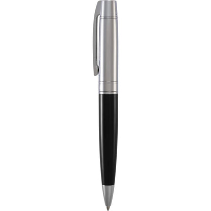Front View of Black Sheaffer® 300 Glossy Chrome Black Ballpoint plain