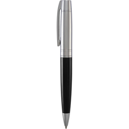 Front View of Black Sheaffer® 300 Glossy Chrome Black Ballpoint plain