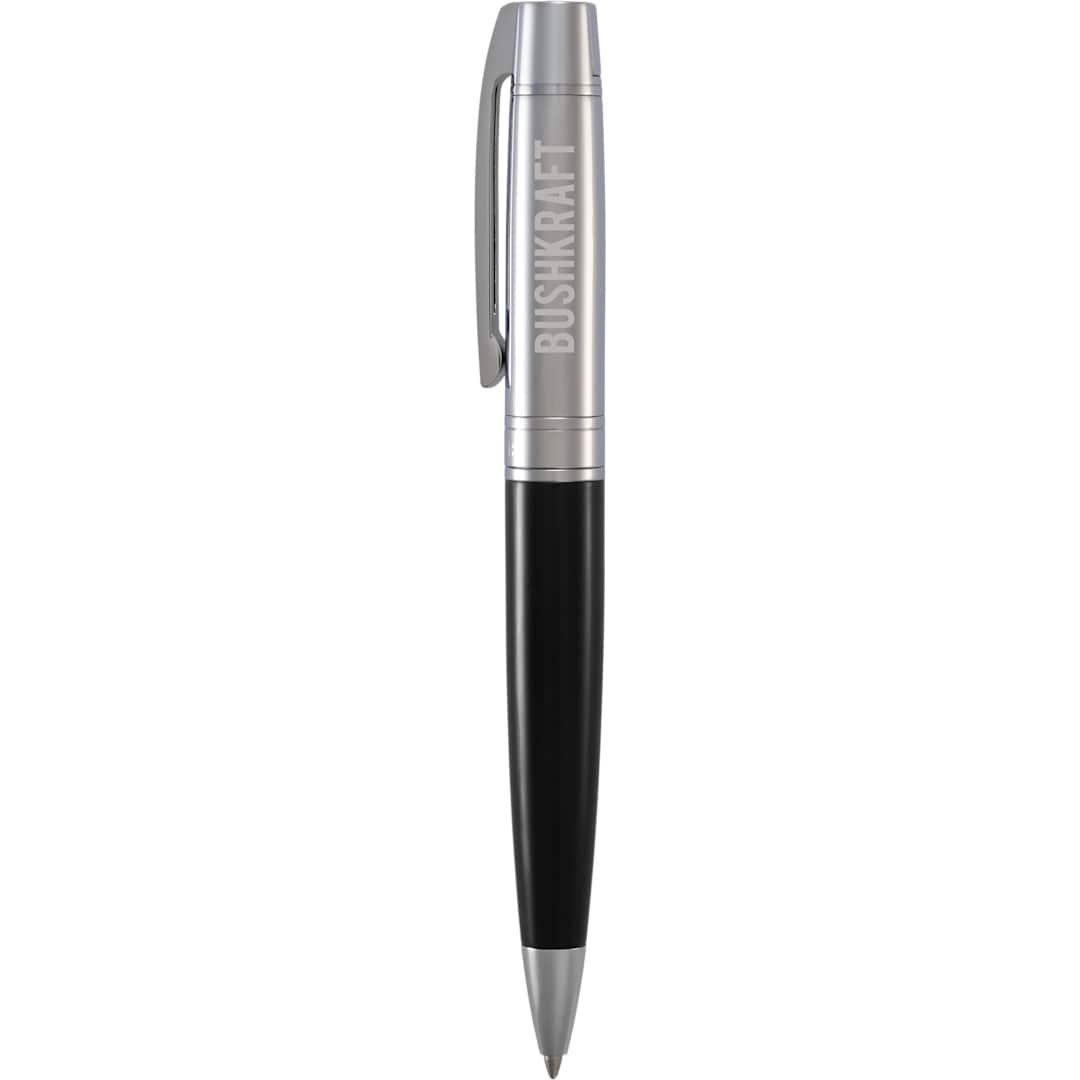 Front View of Black Sheaffer® 300 Glossy Chrome Black Ballpoint