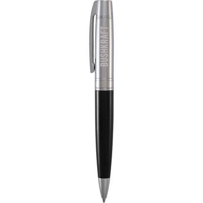 Front View of Black Sheaffer® 300 Glossy Chrome Black Ballpoint