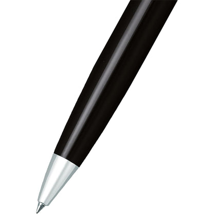 Front View of Black Sheaffer® 300 Glossy Chrome Black Ballpoint
