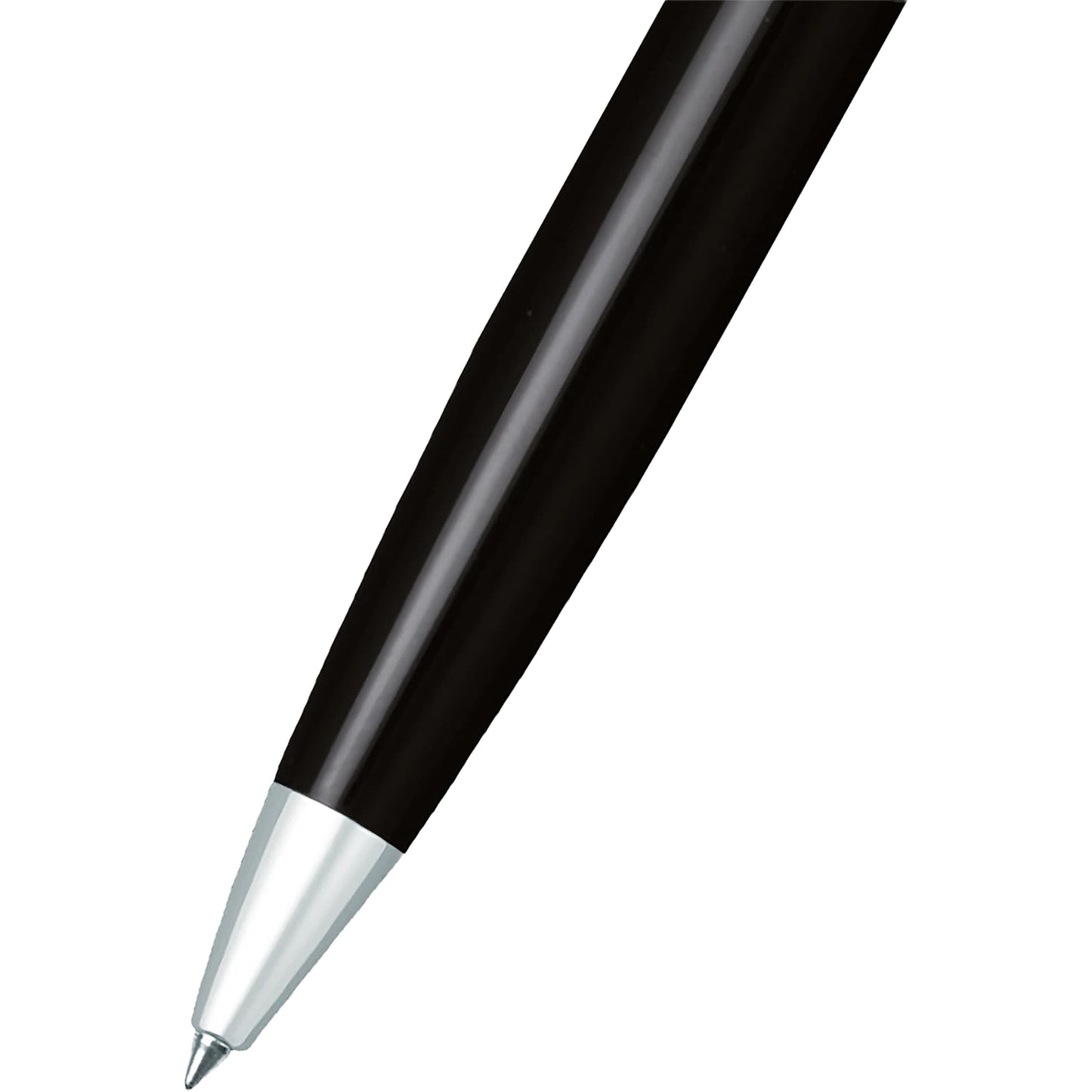 Front View of Black Sheaffer® 300 Glossy Chrome Black Ballpoint