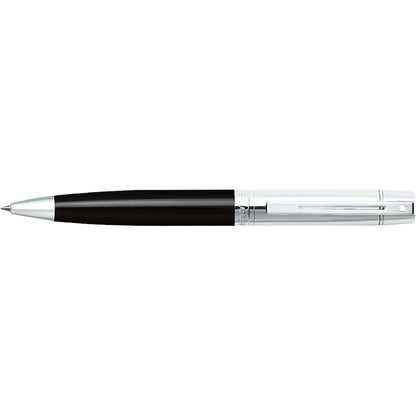 Front View of Black Sheaffer® 300 Glossy Chrome Black Ballpoint