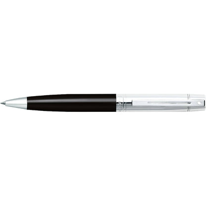 Front View of Black Sheaffer® 300 Glossy Chrome Black Ballpoint