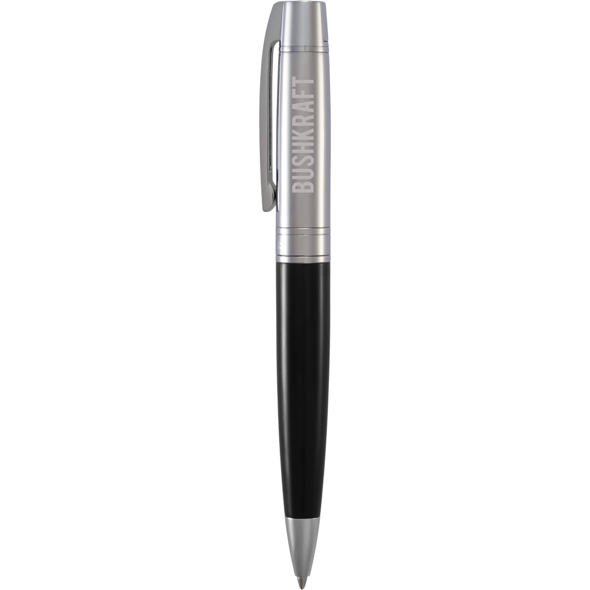 Front View of Black Sheaffer® 300 Glossy Chrome Black Ballpoint
